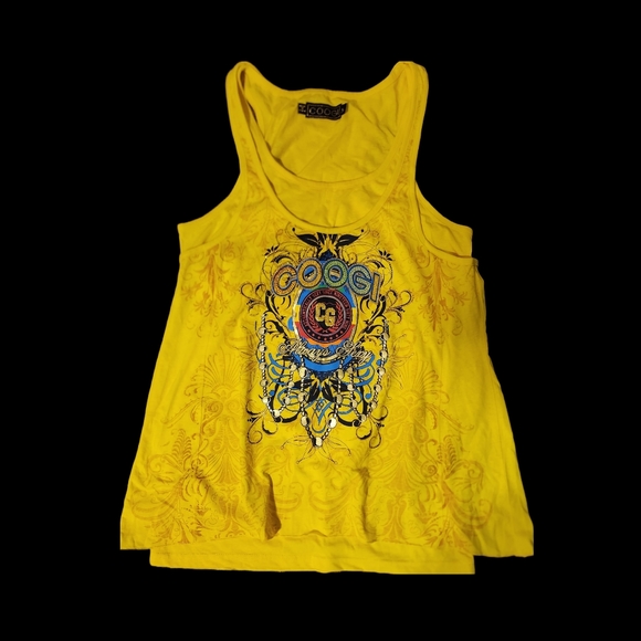 Rocawear Coogi Always Sexy Layered Tank Top Club Yellow Large - Picture 2 of 4